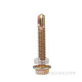 Hex Flange Self Drilling Screw PVC Washer Zinc